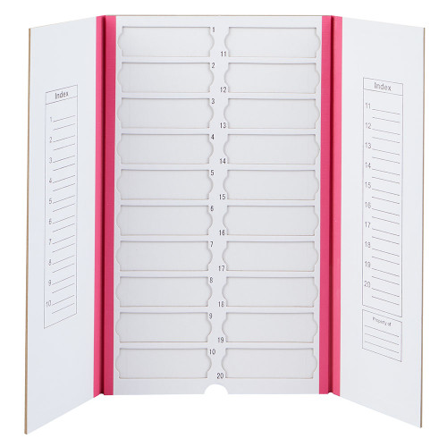 [GEN-GS-513025P] cardboard slide mailer with two panels and place for notations holds 20 slides pink 